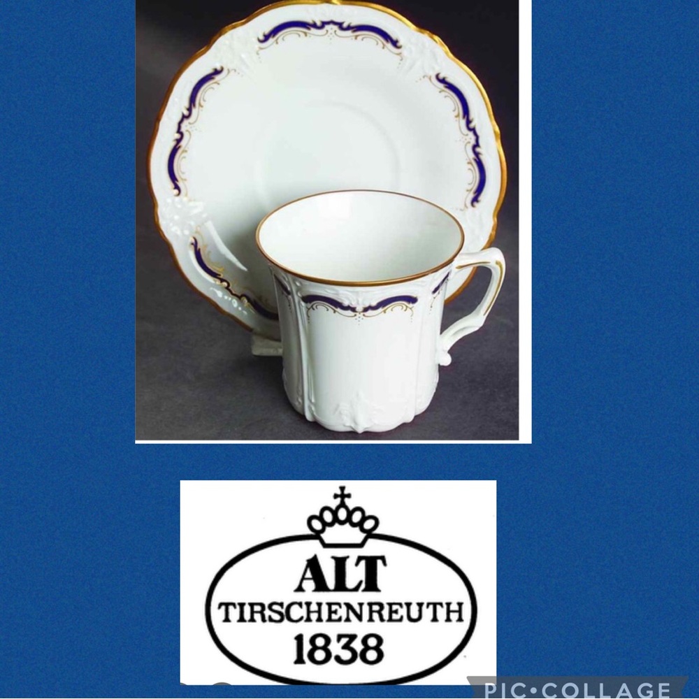 TIRSCHENREUTH Gloriette Flat Cup & Saucer  new